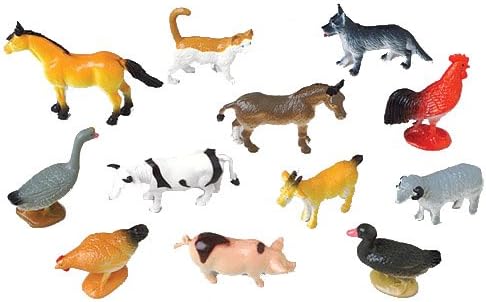 US Toy Company Mini Farm Animals #1195, Pack of 12