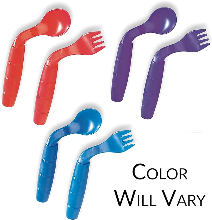 EasieEaters Curved Utensils Without Shield