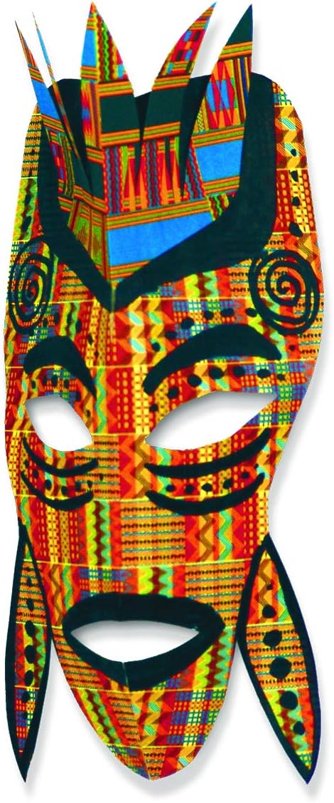 Roylco Assorted Design African Textile Paper, 8-1/2 x 11 Inches #R15273, Pack of 32