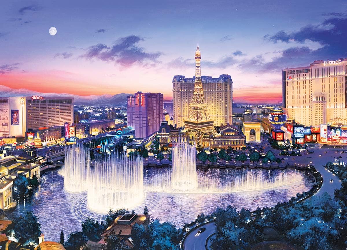 EuroGraphics Las Vegas Strip by Eugene Lushpin Puzzle (1000 Piece) #6000-5491