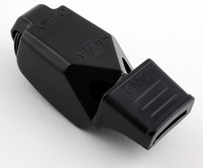 Fox 40 Fuziun CMG Whistle with Breakaway Lanyard #8603, Black