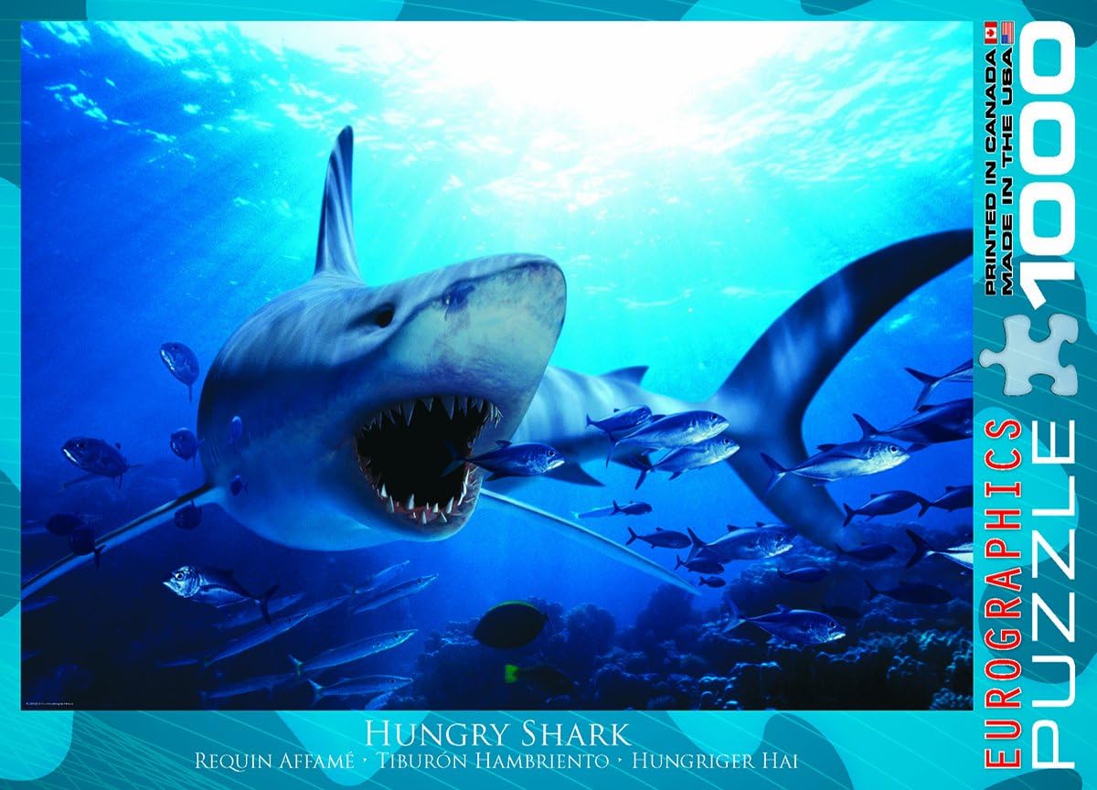 EuroGraphics Hungry Shark 1000 Piece Puzzle #6000-0299