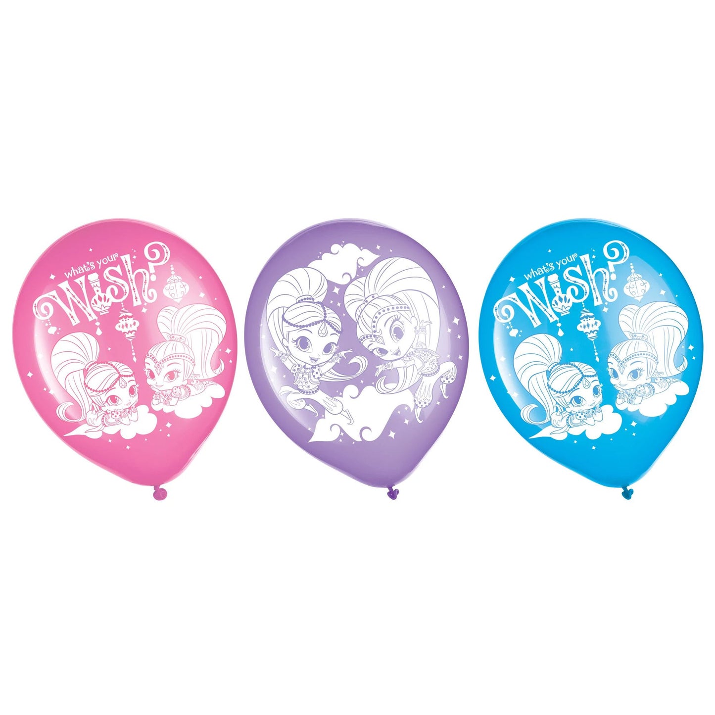 Amscan Shimmer and Shine Latex Balloons Assorted Colors #110338