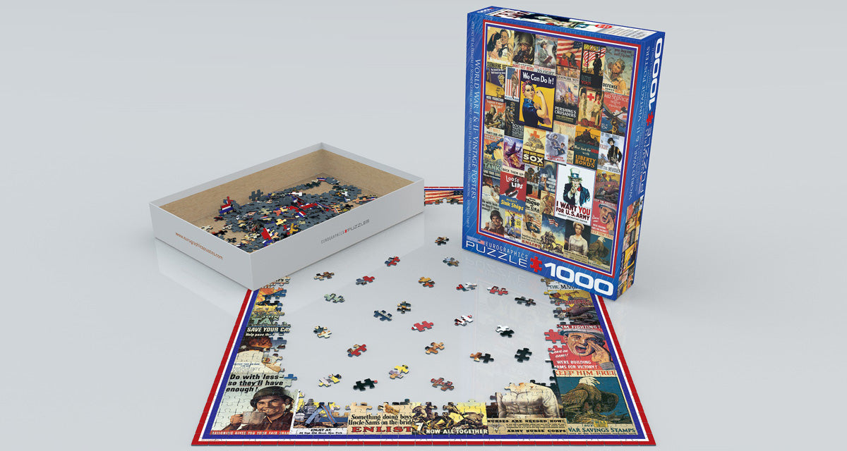 EuroGraphics World War I & II Vintage Posters 1000-Piece Puzzle #6000-0937