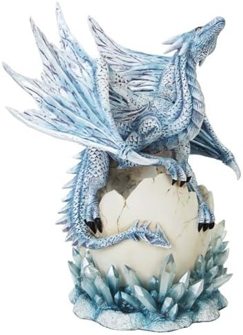 Pacific Trading Collectible Blue Dragon on Egg Statue #10678
