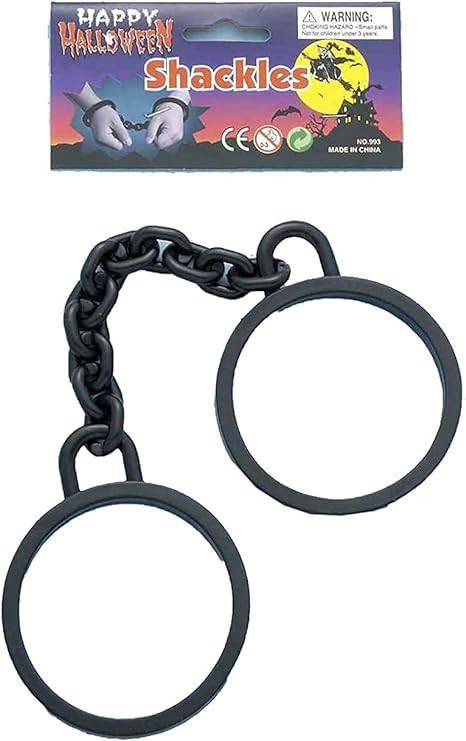Forum Novelties Prisoner Inmate Costume Black Wrist Ankle Shackles #F28511