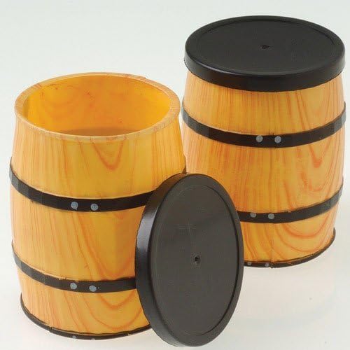 U.S. Toy Dozen Mini Western Theme Barrel Containers #2340, Pack of 12