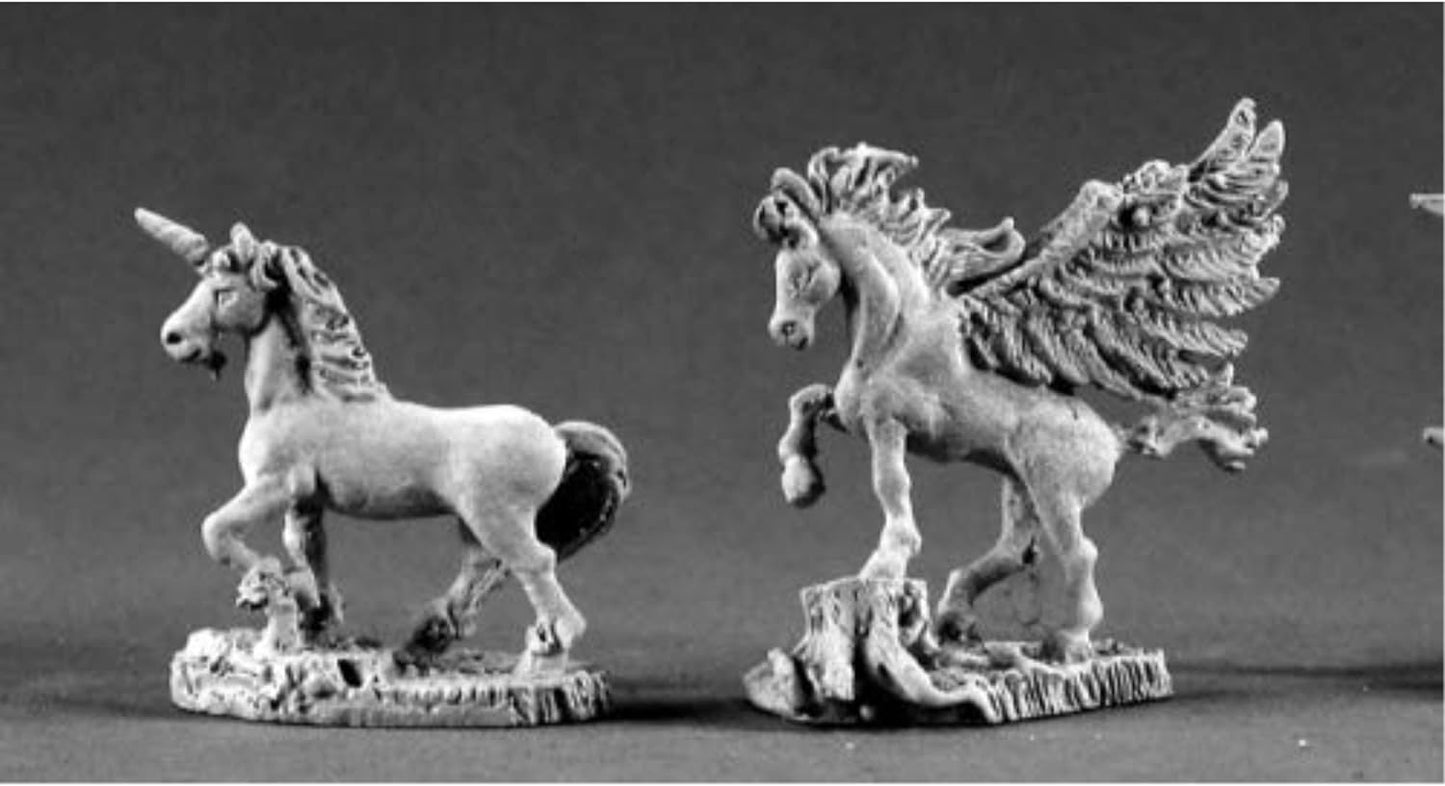 Reaper Miniatures Dark Heaven Unicorn Foal & Pegasus Hatchling  #02207