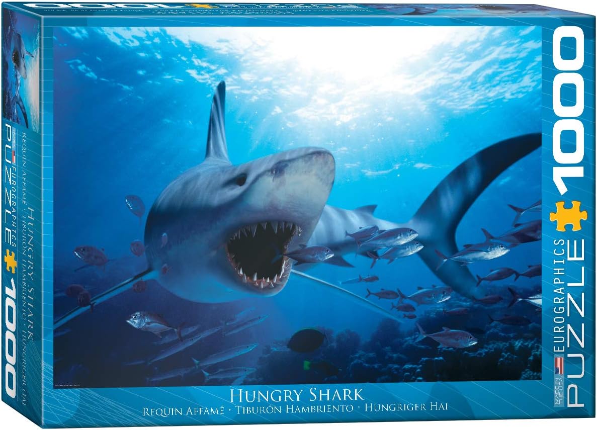 EuroGraphics Hungry Shark 1000 Piece Puzzle #6000-0299