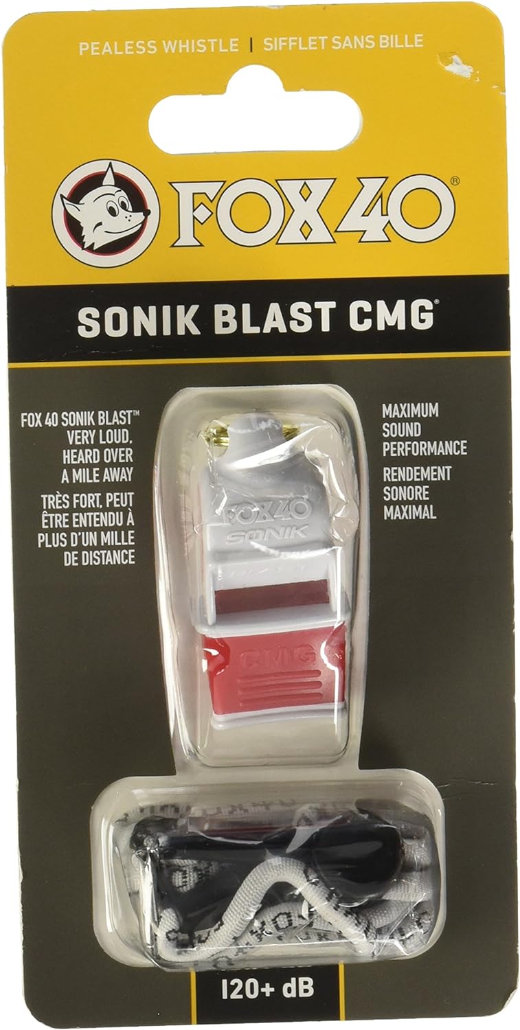 Fox 40 Sonik Blast CMG Whistle with Lanyard #9203