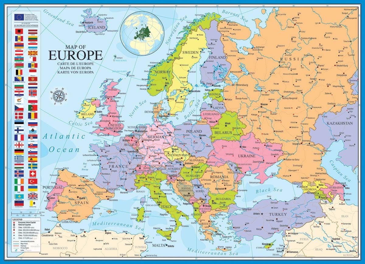 EuroGraphics Map of Europe Puzzle (1000 Piece) #6000-0789
