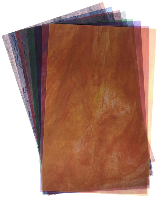 Roylco Stained Glassine Paper, 0.1" Height, 5.6" Width, 8.3" Length #R15257, Pack of 24