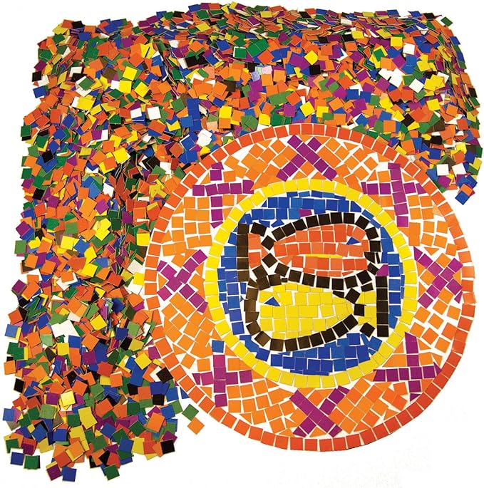 Roylco Double Color Mosaic Squares #R15630, Pack of 10,000 Squares