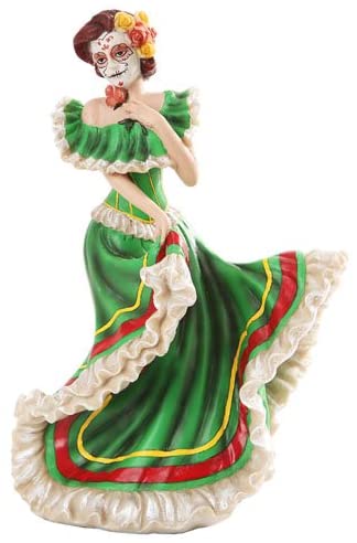 Pacific Trading Day of The Dead Green Salsa Dancer Figurine #10712