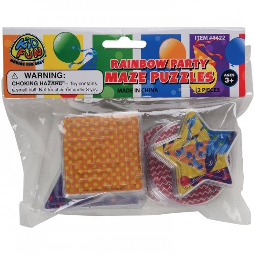 US Toy Company Rainbow Party Maze Puzzles #4422