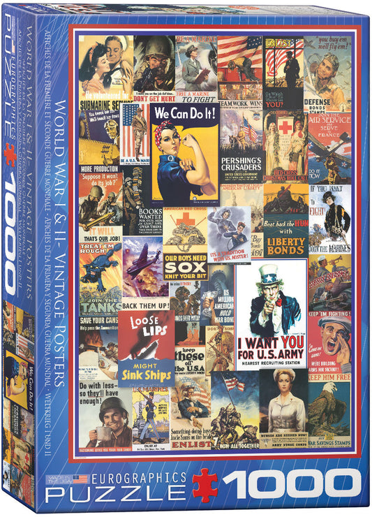 EuroGraphics World War I & II Vintage Posters 1000-Piece Puzzle #6000-0937