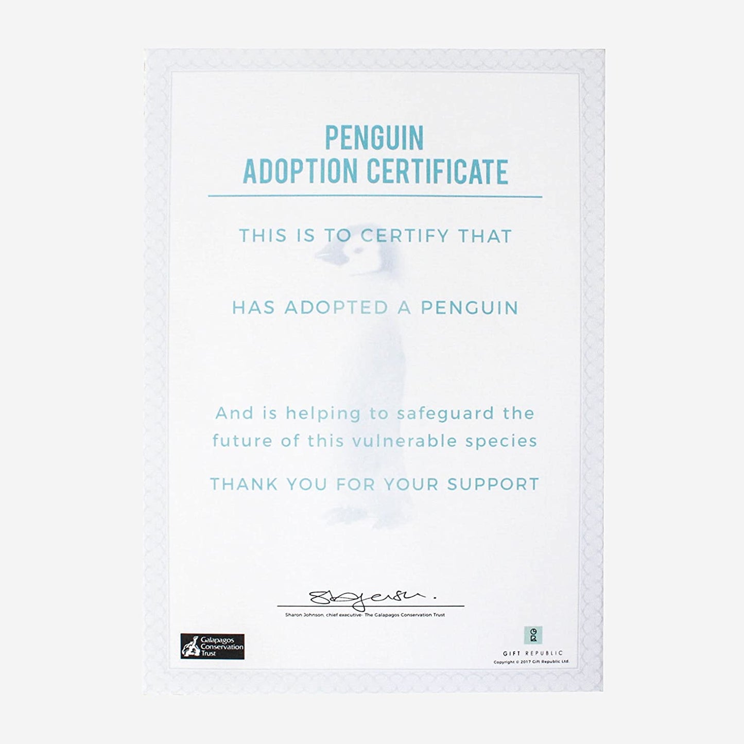 Gift Republic Penguin Adopt It - Charity Animal Adoption Tin #GR100026